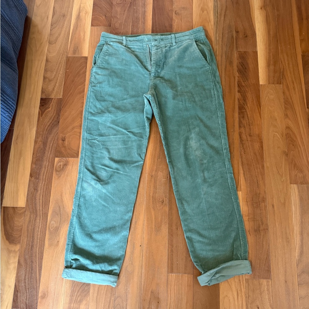 Homecore Green Chunky Corduroy Relaxed Fit Pants